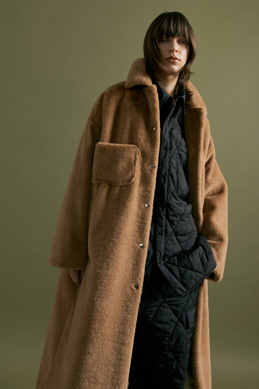 Abby Brown Faux Fur Coat