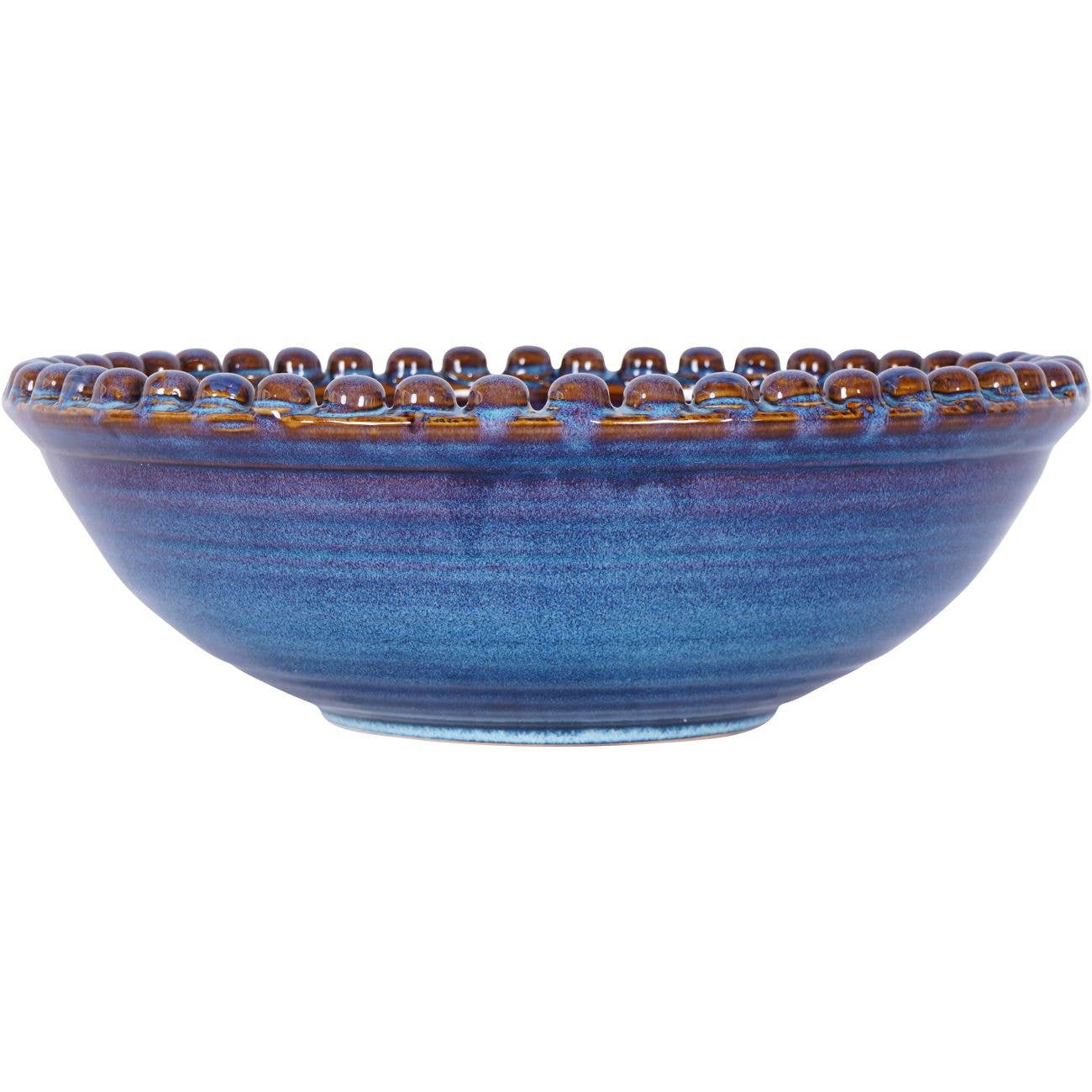 Reactive Glaze Ceramic Bowl Blue