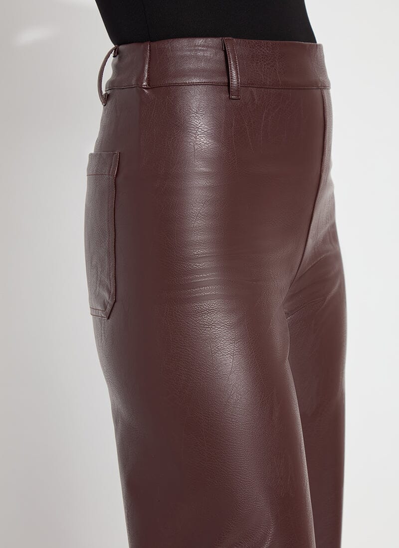 Vegan Leather Wide Leg-28" Inseam