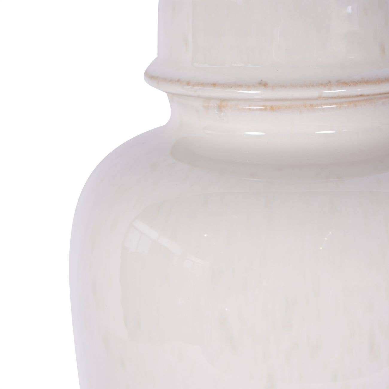 Ginger Jar Reactive Glaze Ceramic Cream