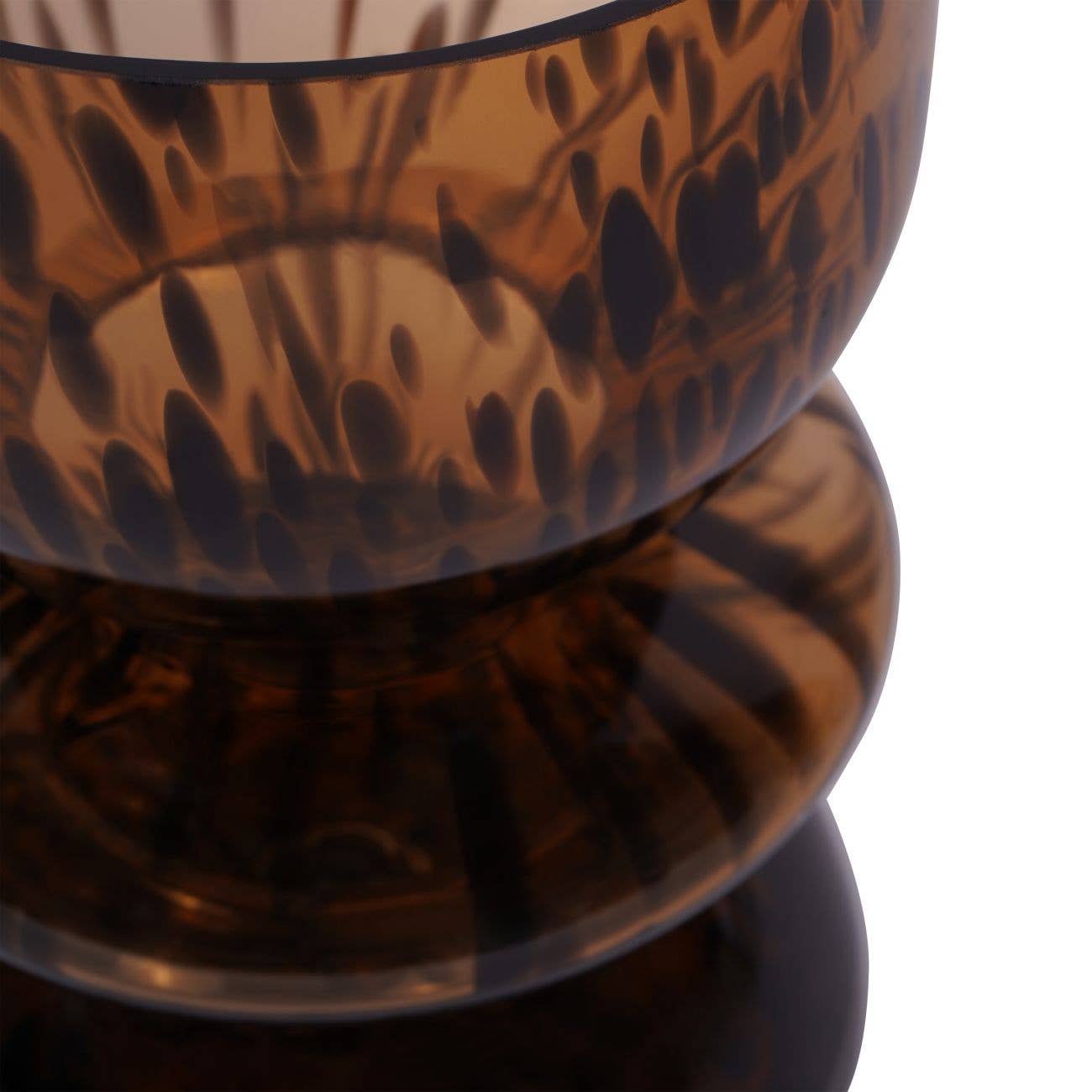 Tortoiseshell Glass Vase Candle Holder