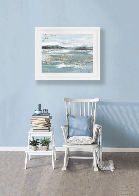 Gentle Blue Framed Art