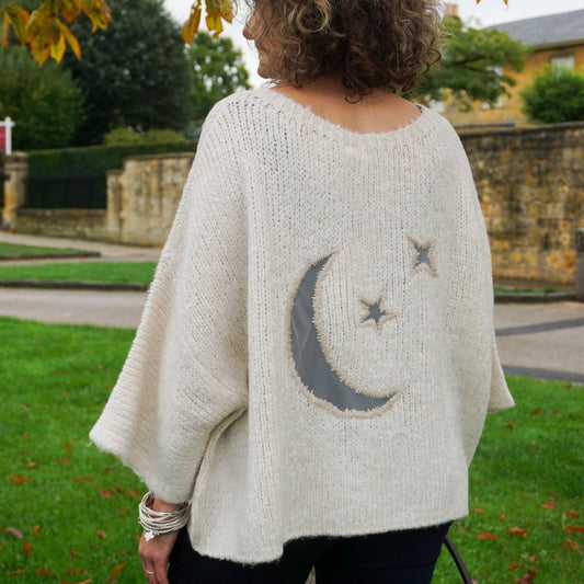 Moon & Stars Jumper - Cozy Cream Knit