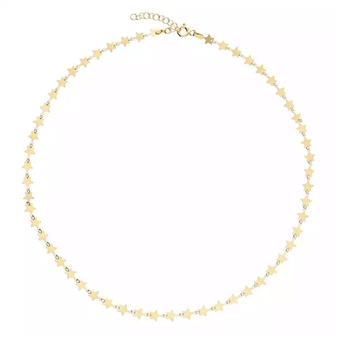 Gold Flat Star Necklace