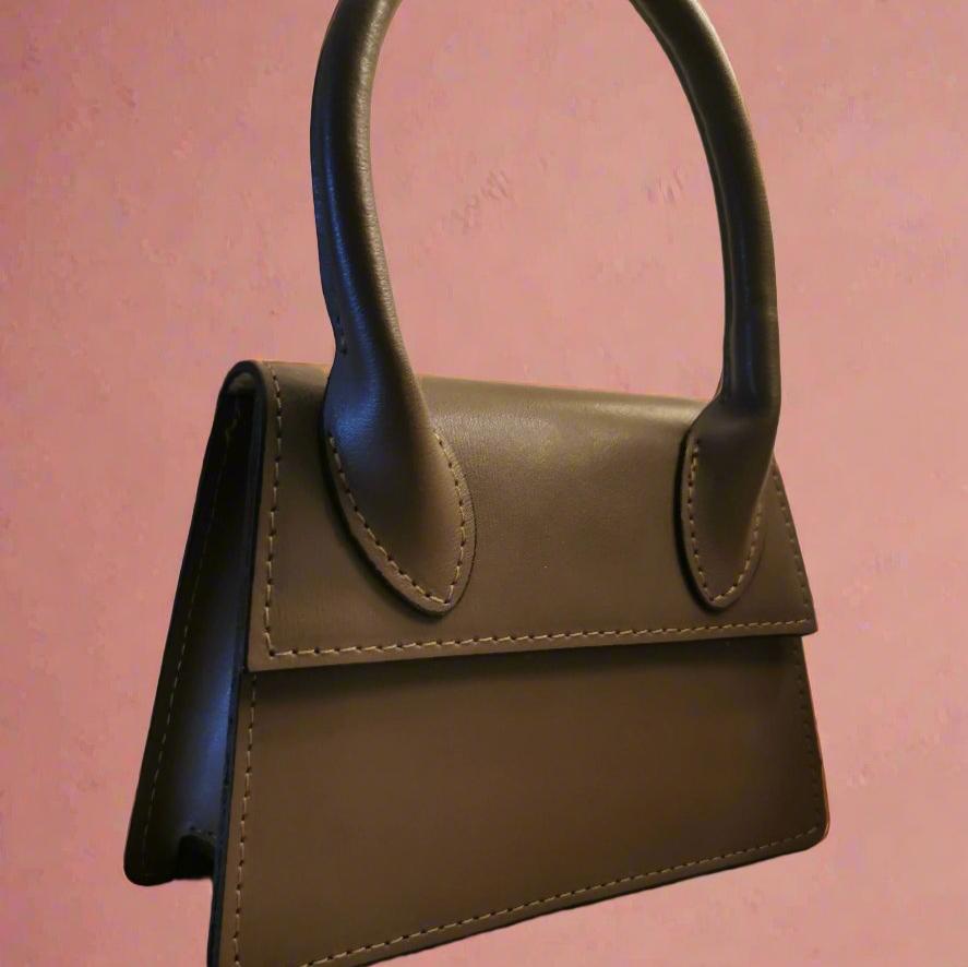 Mini Leather Handbag with Shoulder Strap