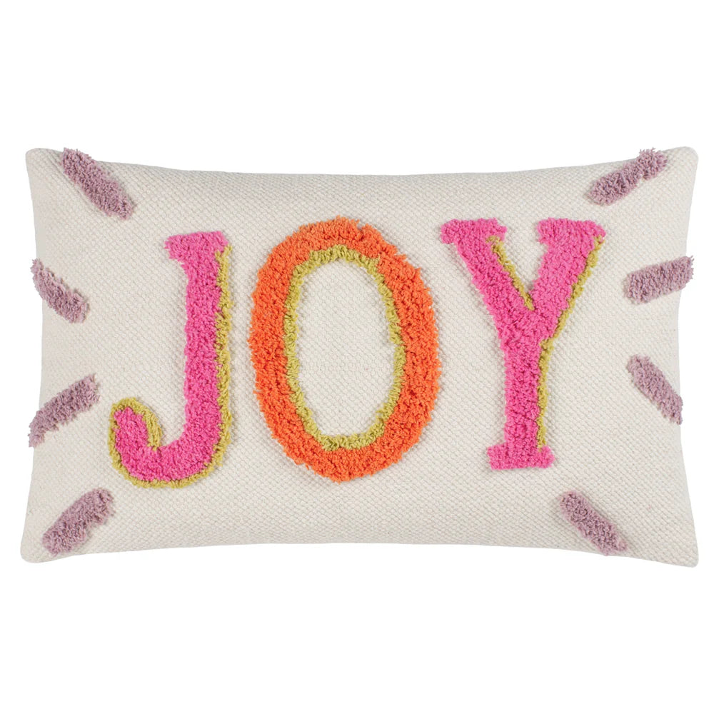 Joy Cotton Tuft Cushion-Pink