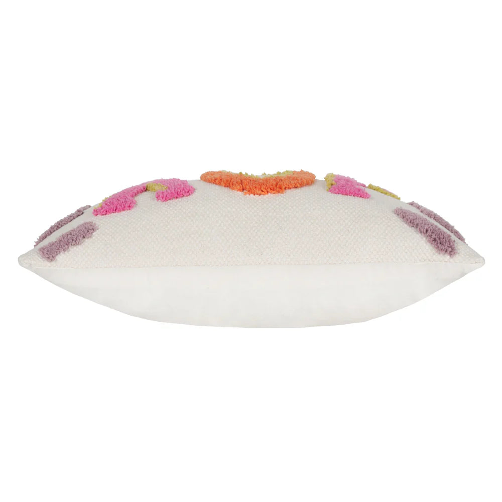 Joy Cotton Tuft Cushion-Pink