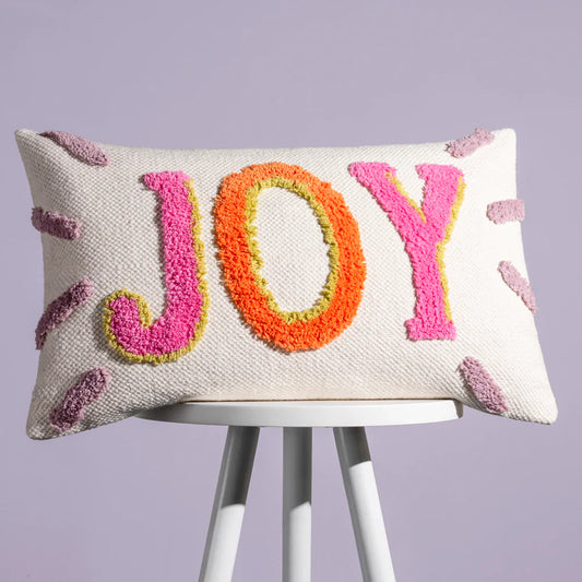 Joy Cotton Tuft Cushion-Pink