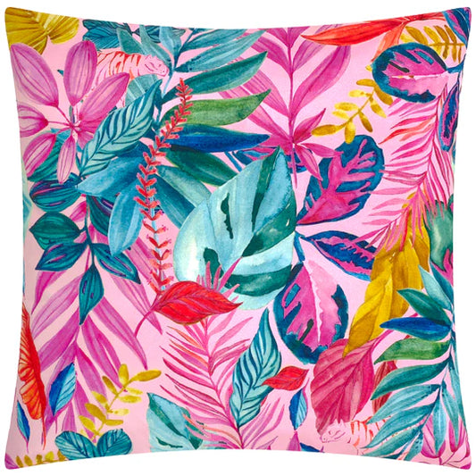 Psychedelic Jungle Outdoor Cushion-Hot Pink