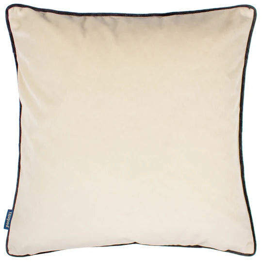 Opulent Torto Velvet Cushion Ivory/Black