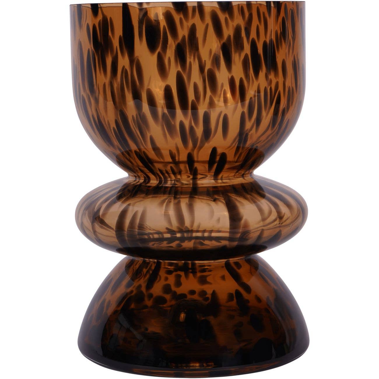 Tortoiseshell Glass Vase Candle Holder