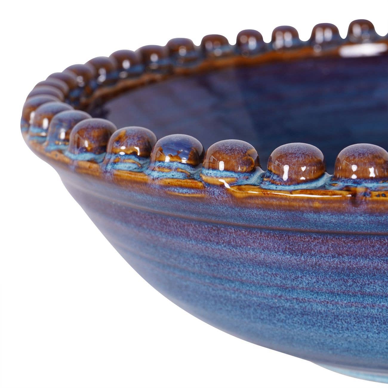 Reactive Glaze Ceramic Bowl Blue