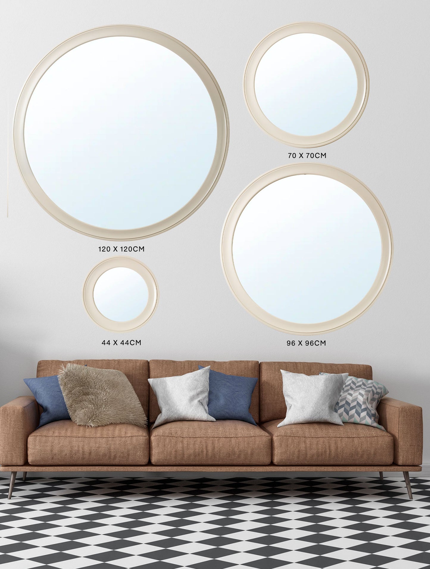 Round Mirror - Ivory