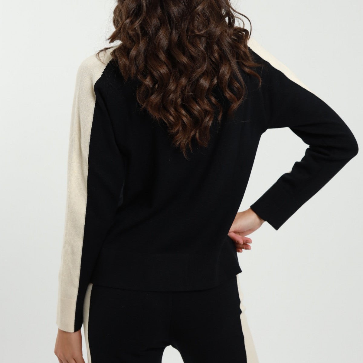 Contrast Sleeve Sweater