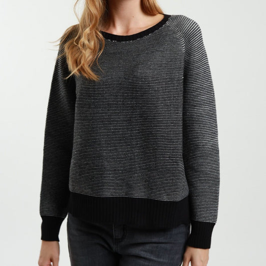 Ribbed Sweater - Black