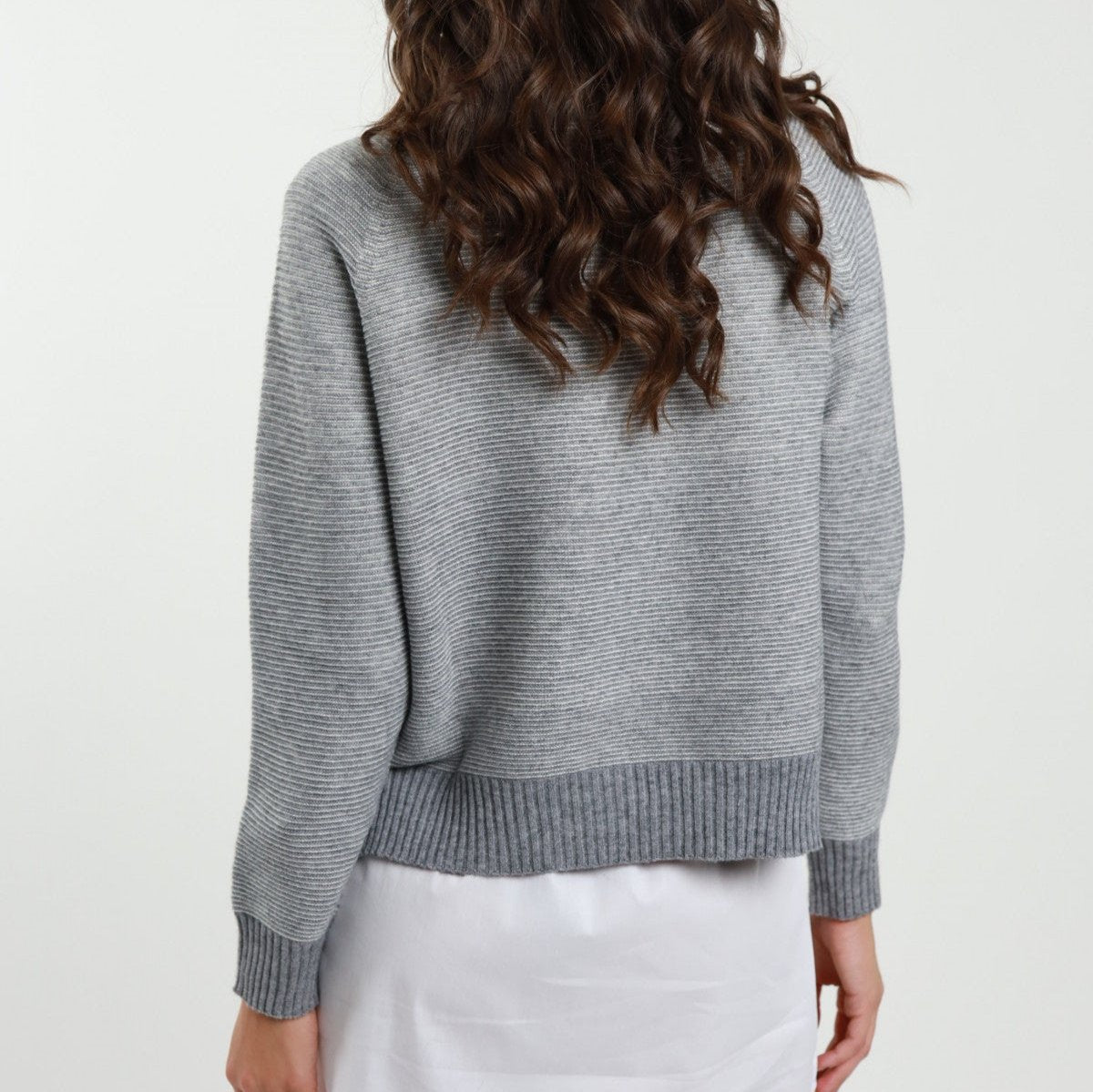 Ribbed Sweater - Grey