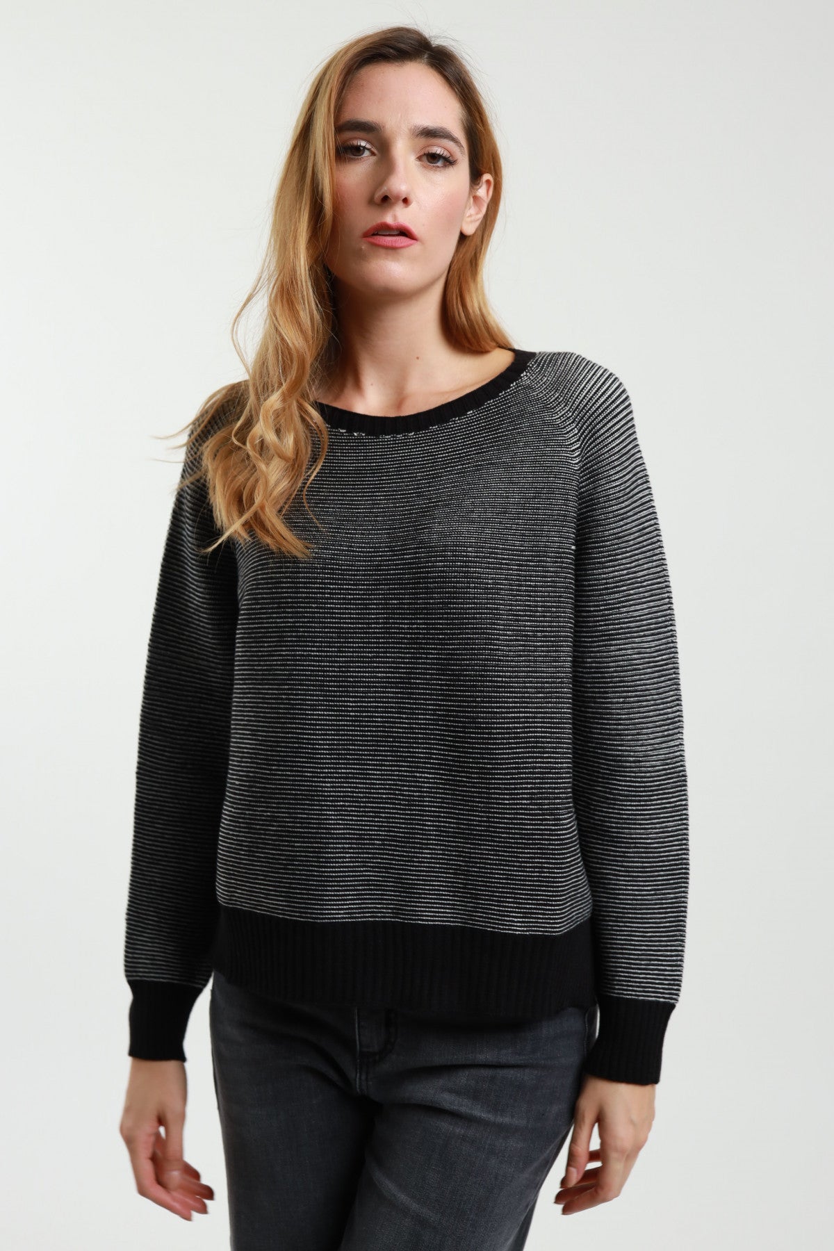 Ribbed Sweater - Black