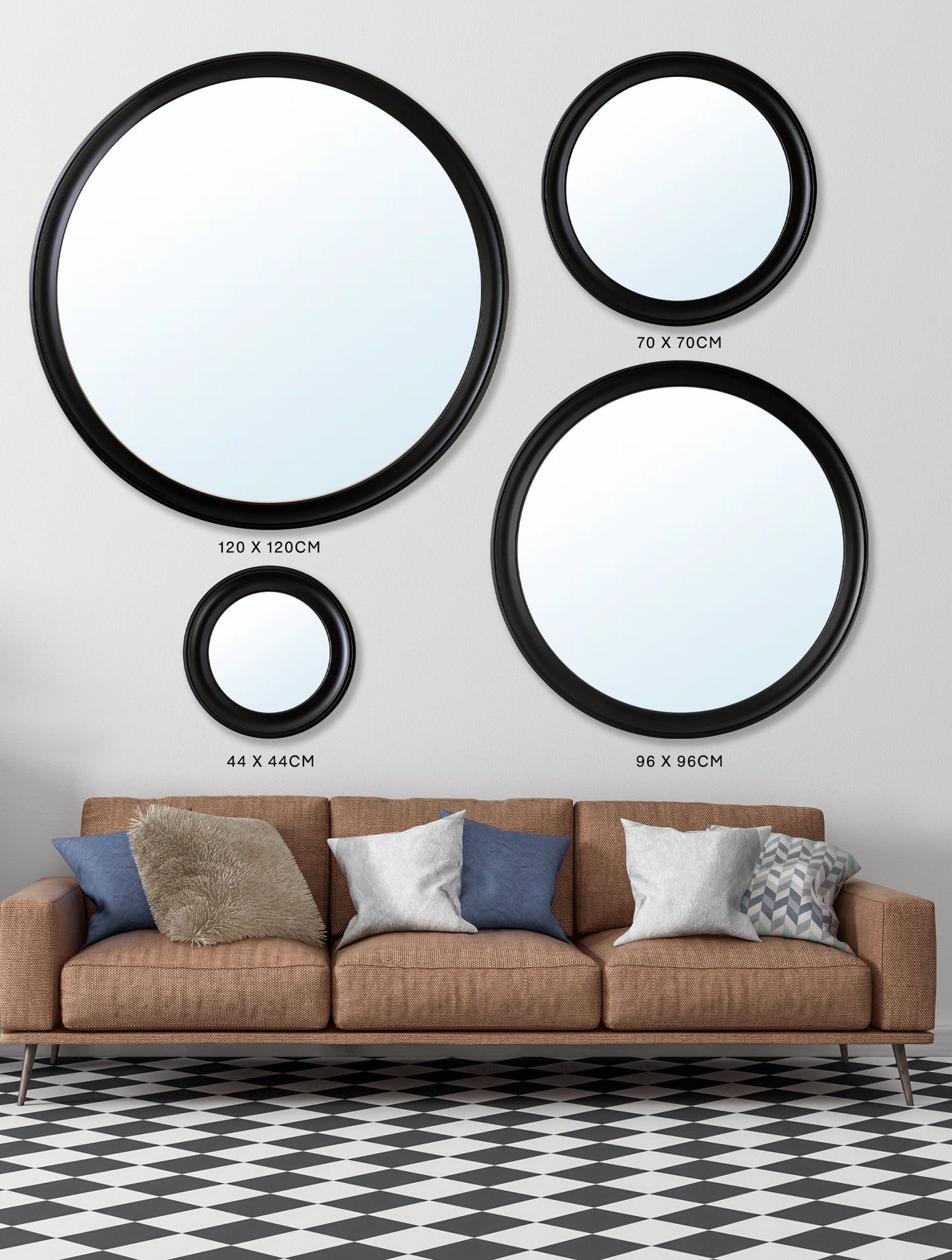 Round Mirror - Black