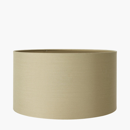 Harry 35cm Taupe Poly Cotton Cylinder Drum Shade for sale - Woodcock and Cavendish