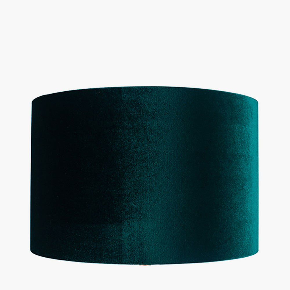 Bow 25cm Forest Green Velvet Cylinder Shade for sale - Woodcock and Cavendish