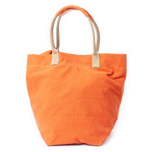 Soft Tote Bag in Chili Orange for sale - Woodcock and Cavendish