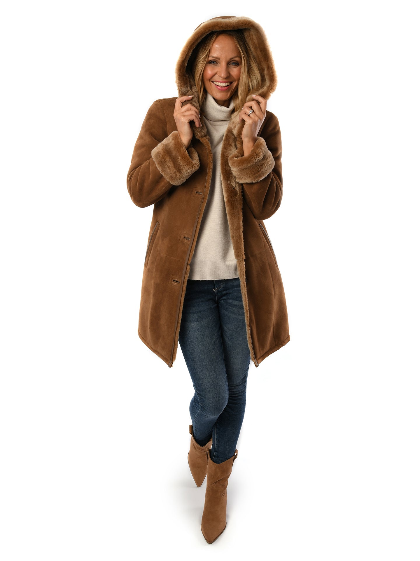 Womans coat with on sale hood