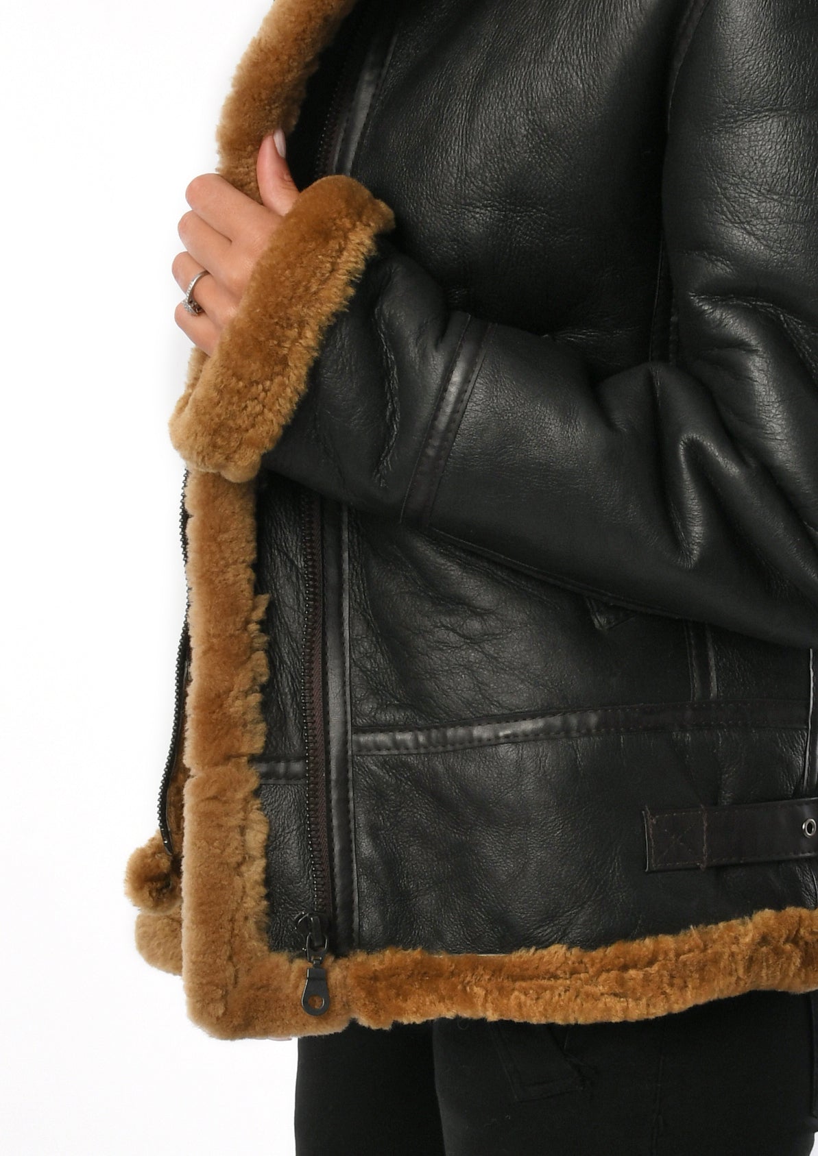 Long Brown Leather Afghan Jacket / fur lined 70s vintage coat / Suede –  Dusted Archive